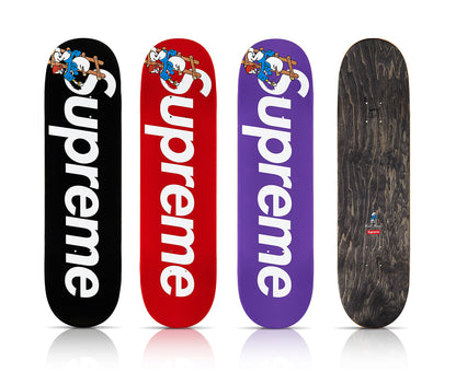 SUPREME 'The Smurfs' (2020) Skateboard Deck (purple)