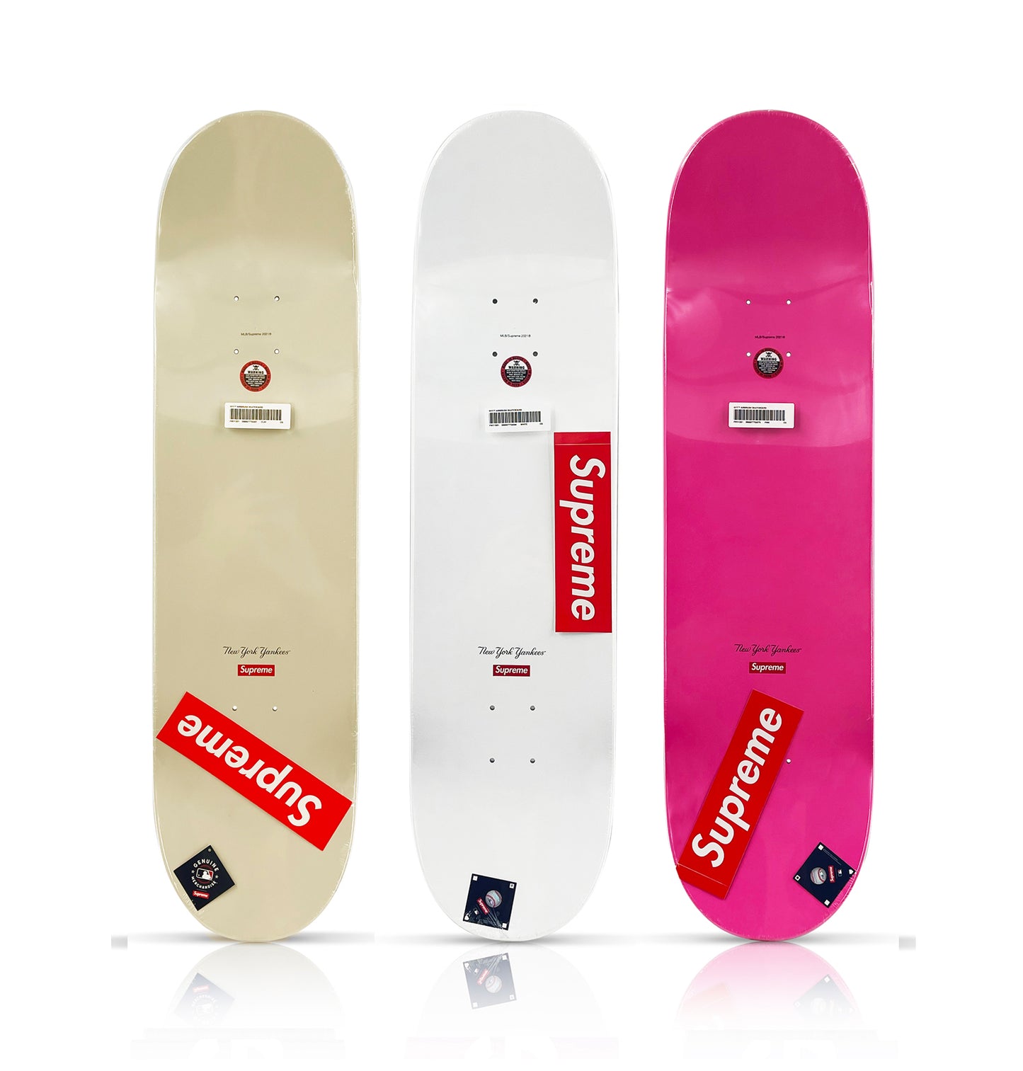 SUPREME 'Yankees Airbrush' (2020) Triptych Skateboard Deck Set