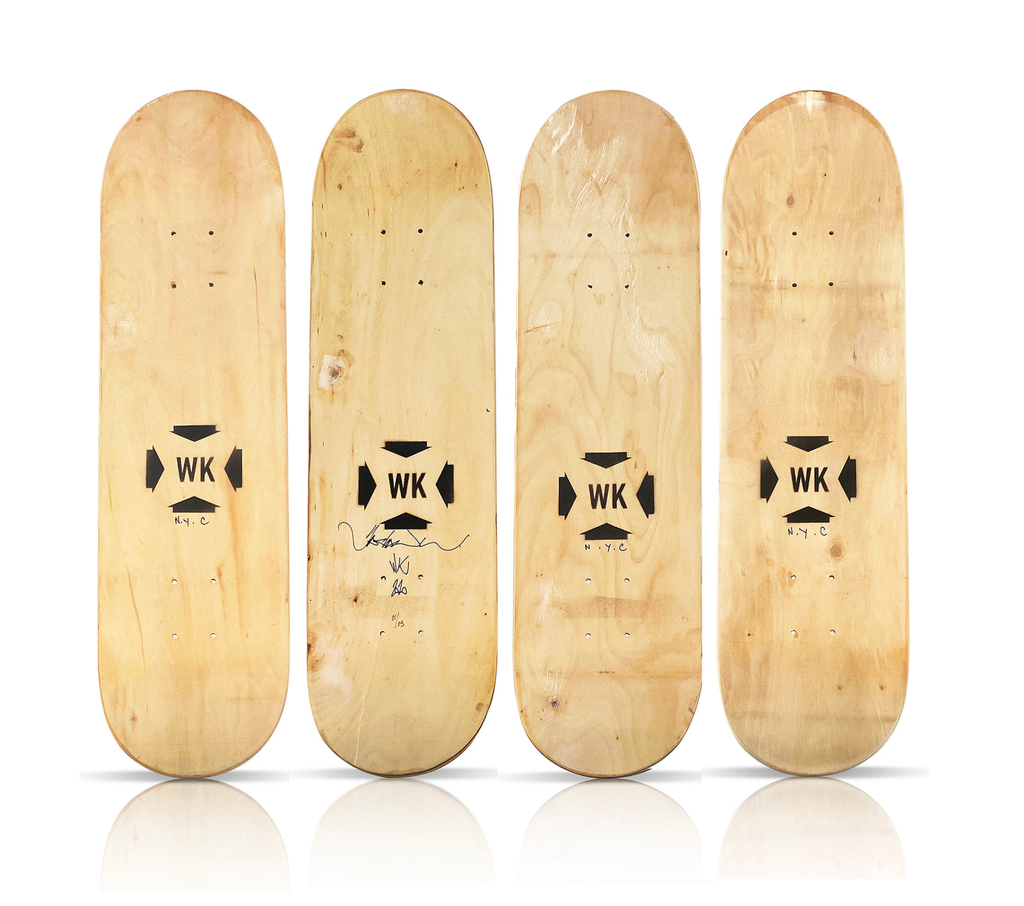 WK INTERACT 'No. 5' (2021) Original Quadriptych Skateboard Deck Set